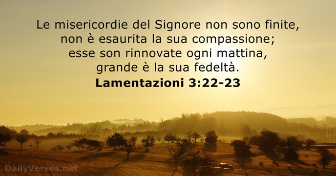 Lamentazioni 3:22-23