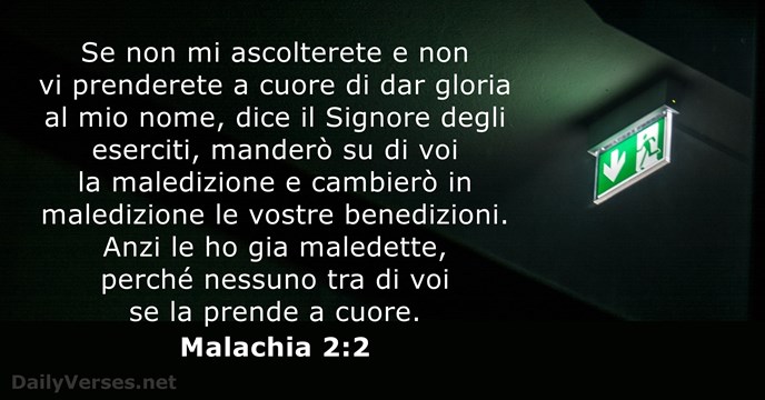 Malachia 2:2
