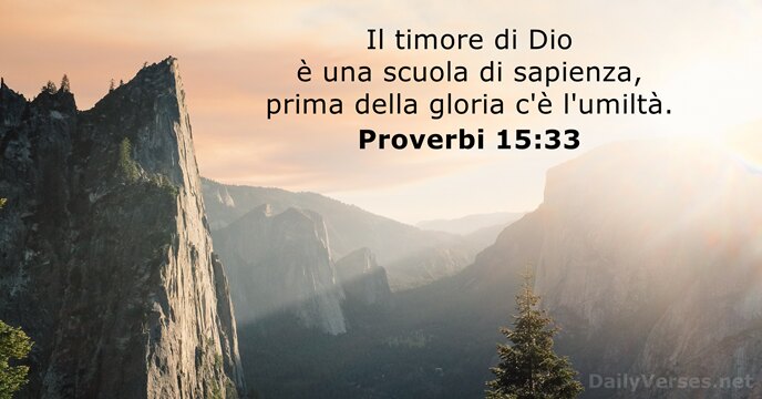 Proverbi 15:33