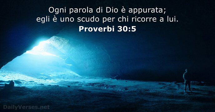 Ogni parola di Dio è appurata; egli è uno scudo per chi… Proverbi 30:5