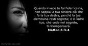 Matteo 6:3-4