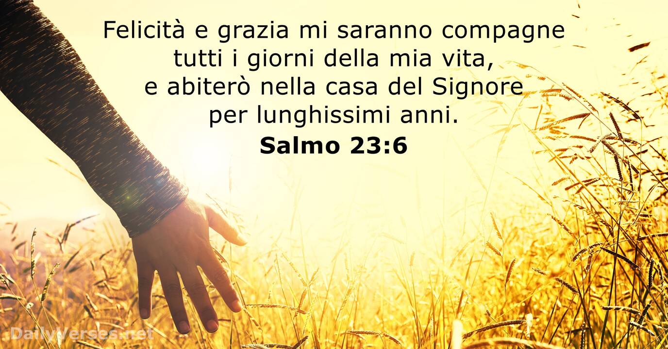 16 Febbraio 2019 Versetto Della Bibbia Del Giorno Salmo 23 6 