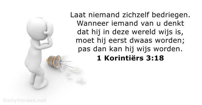 1 Korintiërs 3:18