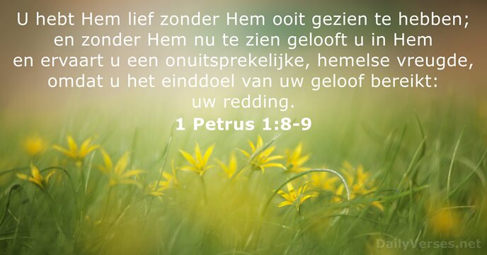 1 Petrus 1:8-9