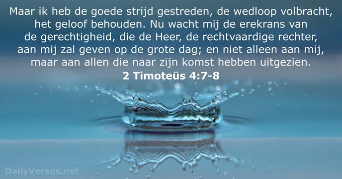 2 Timoteüs 4:7-8