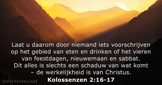kolossenzen 2:16-17