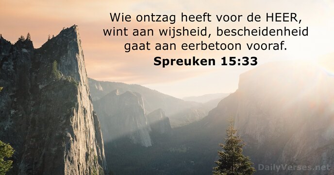 spreuken 15:33