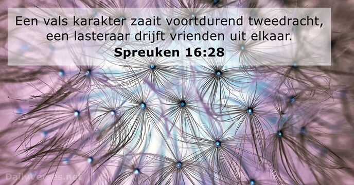 Spreuken 16:28