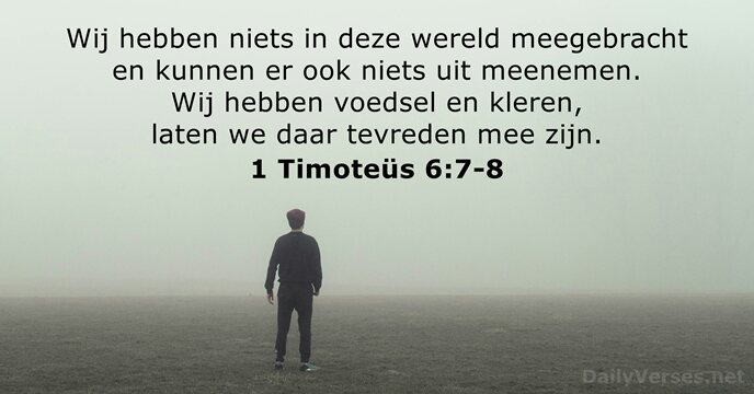 1 Timoteüs 6:7-8