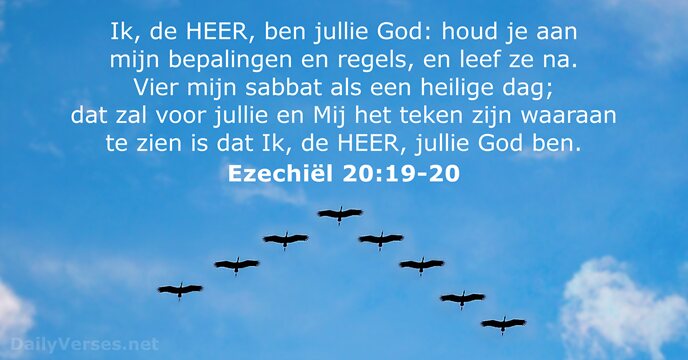 Ezechiël 20:19-20