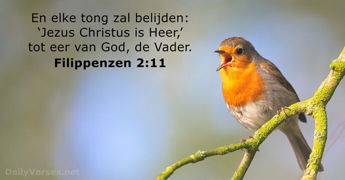 En elke tong zal belijden: ‘Jezus Christus is Heer,’ tot eer van… Filippenzen 2:11