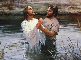 Jesus being baptized