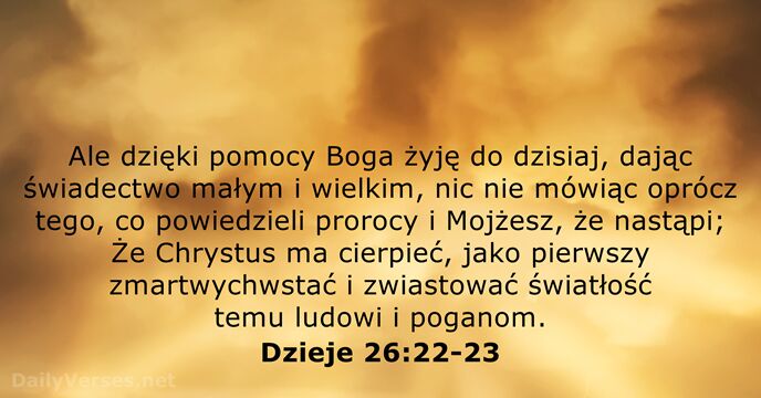 Dzieje 26:22-23