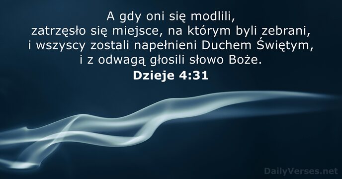 Dzieje 4:31