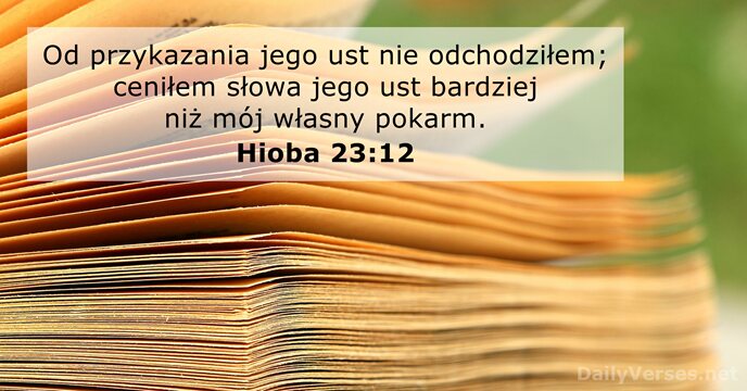 Hioba 23:12