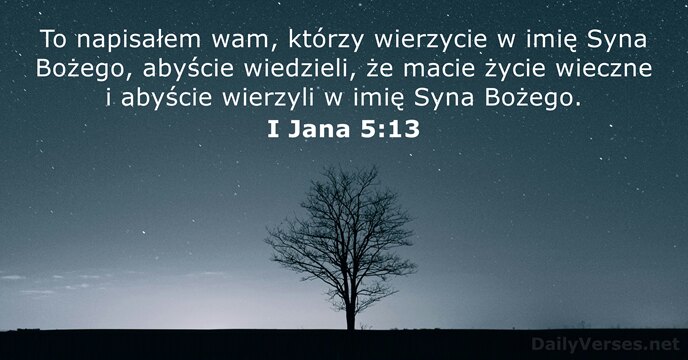 I Jana 5:13