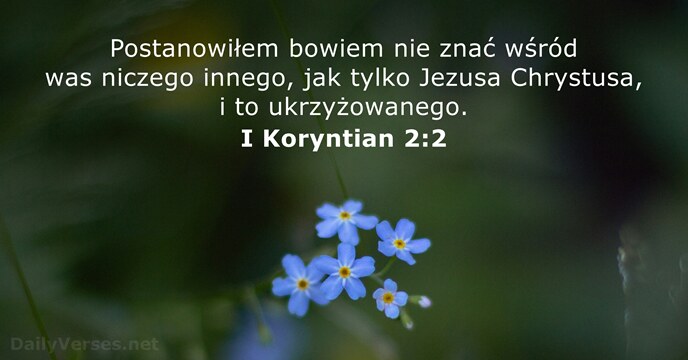 I Koryntian 2:2