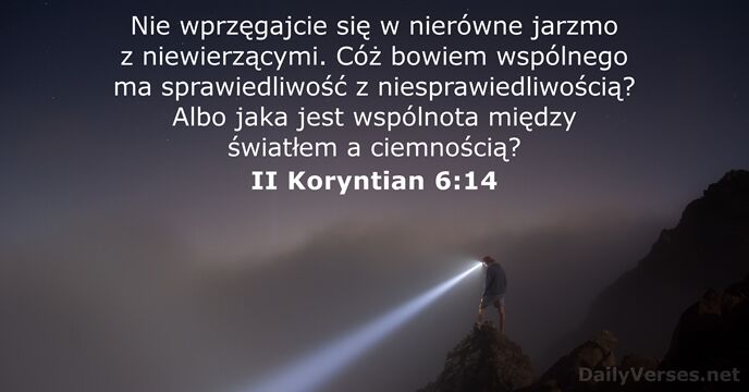 II Koryntian 6:14