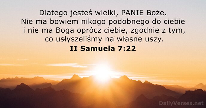 II Samuela 7:22