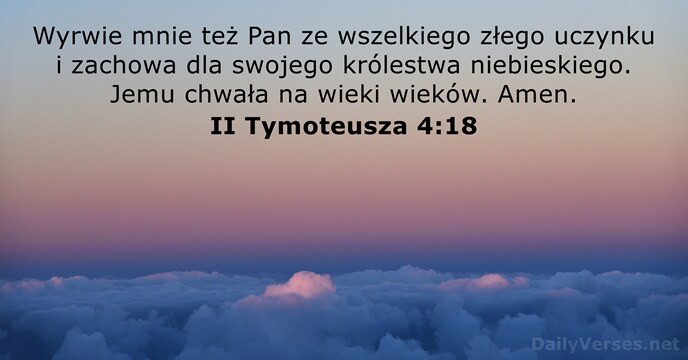 II Tymoteusza 4:18