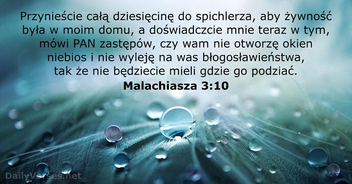 Malachiasza 3:10