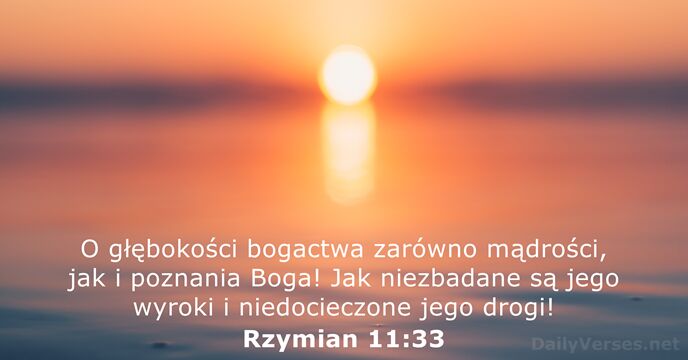 Rzymian 11:33