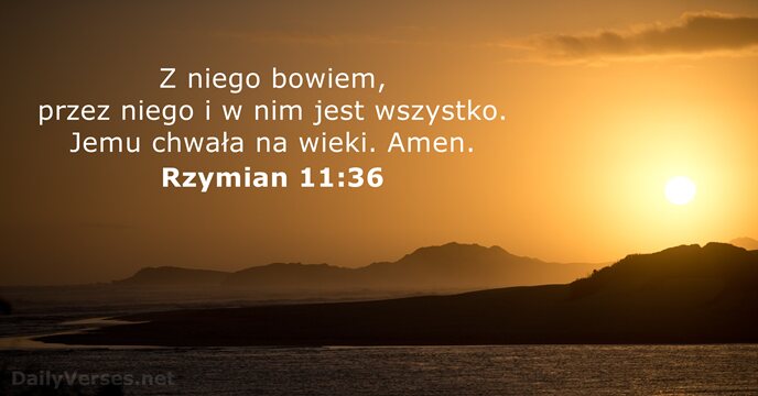 Rzymian 11:36