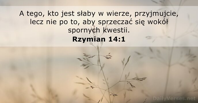 Rzymian 14:1