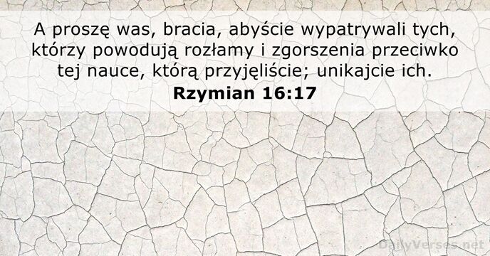 Rzymian 16:17