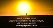 Hebrajczyków 10:14