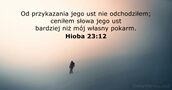 Hioba 23:12