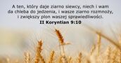 II Koryntian 9:10