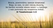 II Tesaloniczan 1:3