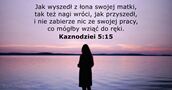 Kaznodziei 5:15