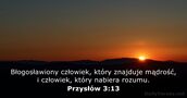 Przysłów 3:13