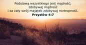 Przysłów 4:7