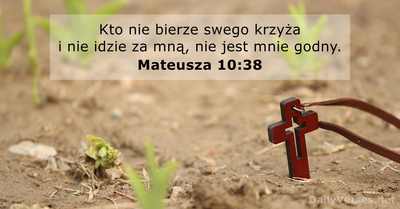 17 Pa dziernika 2023 Biblijny Werset Dnia Mateusza 10 38 