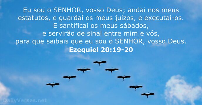 ezequiel 20:19-20