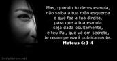 Mateus 6:3-4