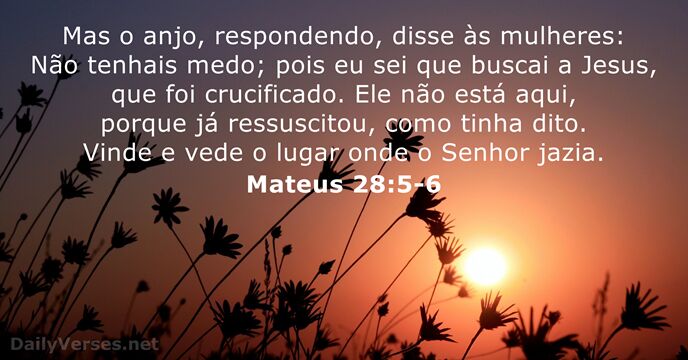 mateus 28:5-6