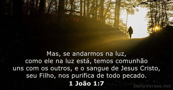 Mas, se andarmos na luz, como ele na luz está, temos comunhão… 1 João 1:7