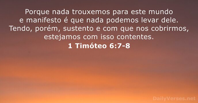 1 Timóteo 6:7-8