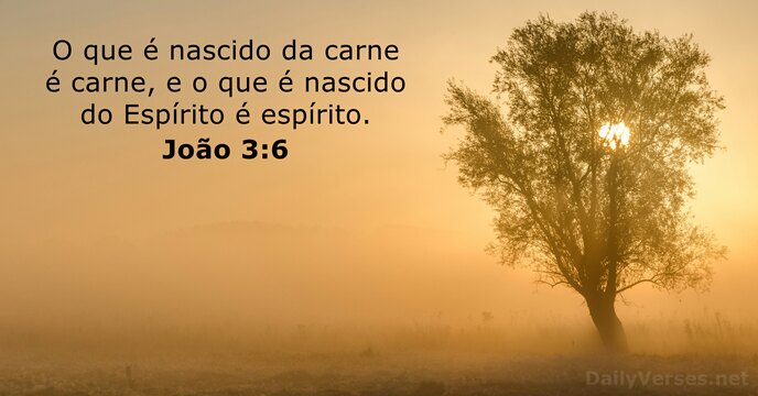 O que é nascido da carne é carne, e o que é… João 3:6