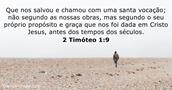2 Timóteo 1:9