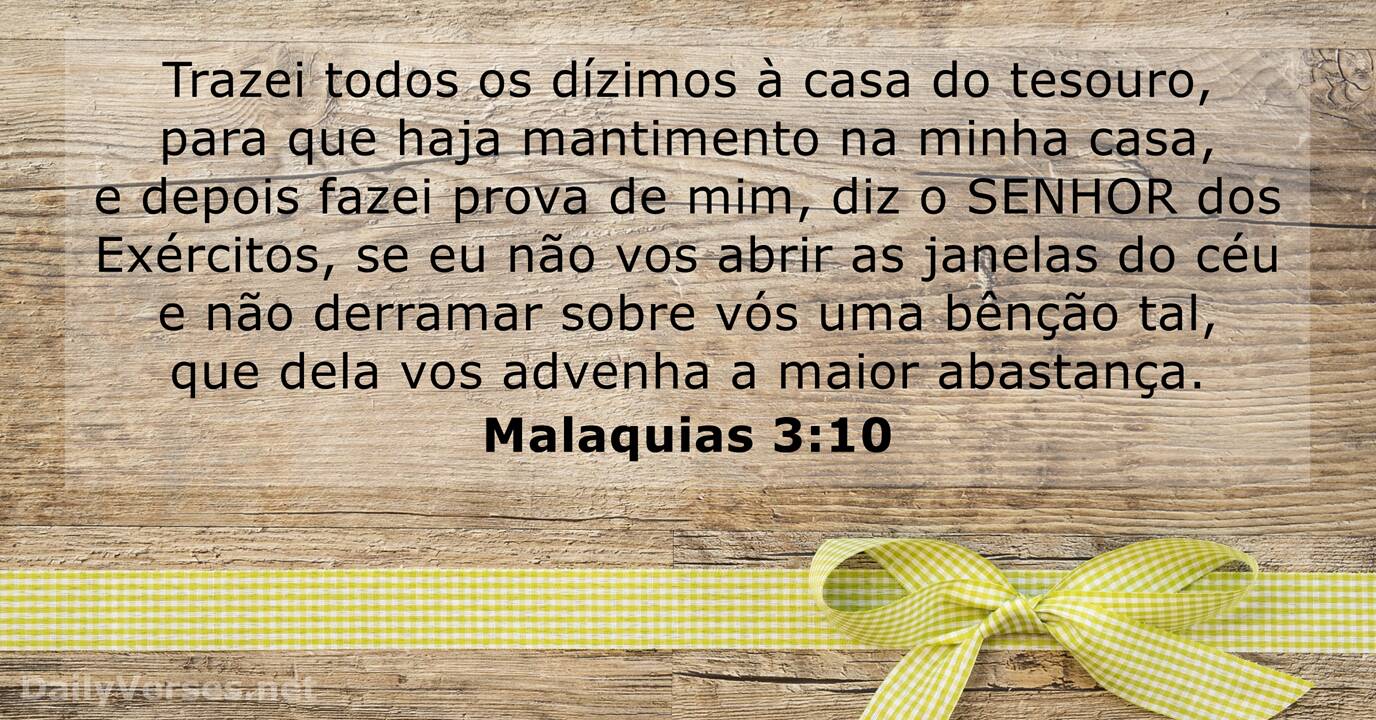 Malaquias 3:8-10 - Bíblia