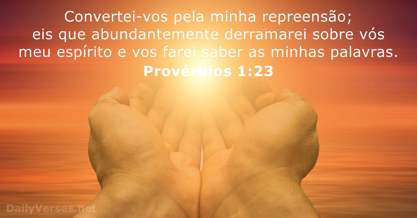12 De Dezembro De 2018 Vers culo Da B blia Do Dia Prov rbios 1 23 