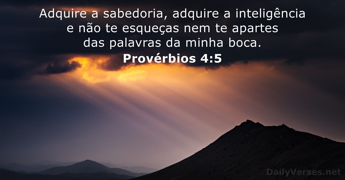 Provérbios 4:7 - Versículo da Bíblia 