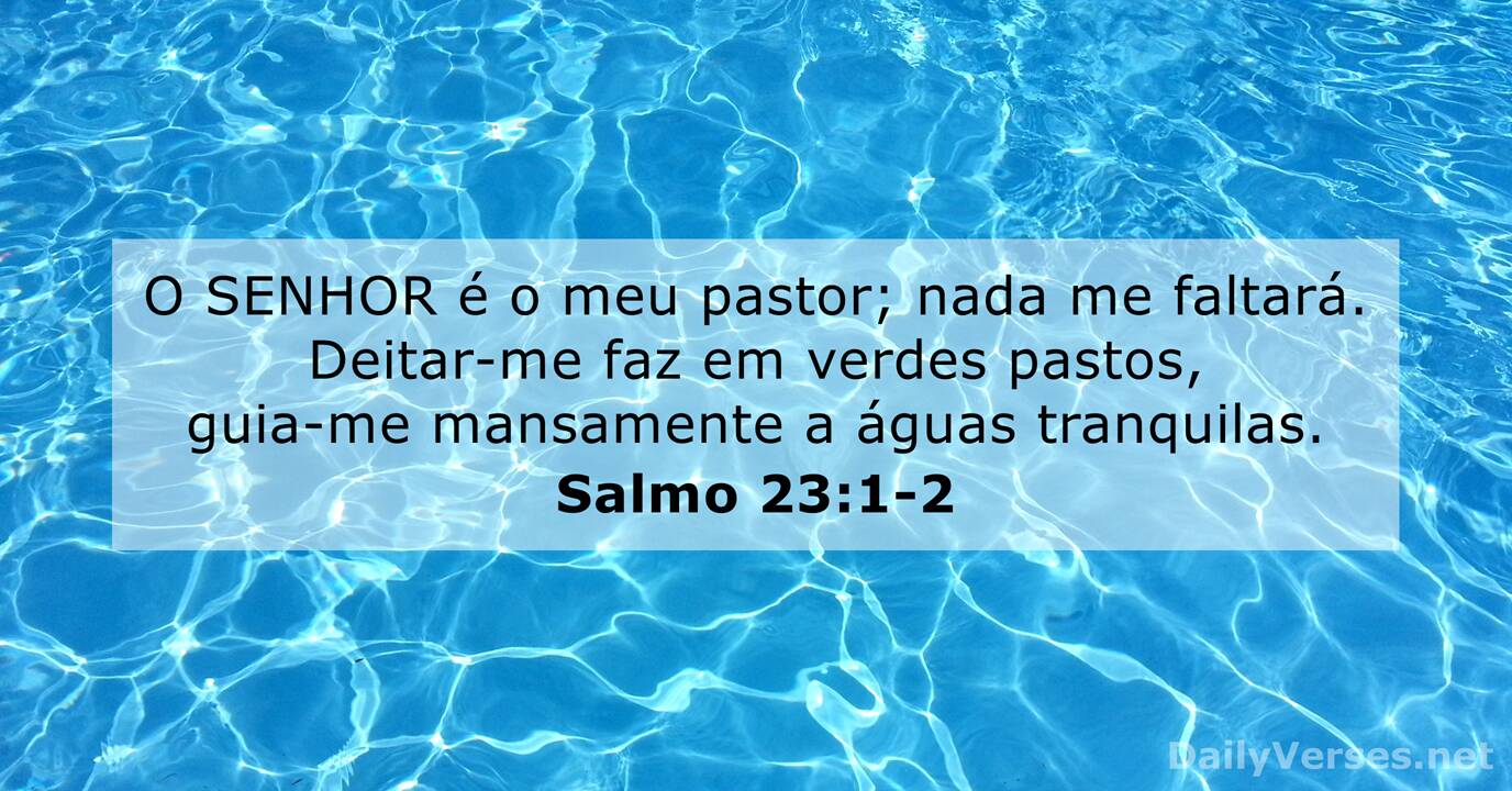 Salmos 23:1 O SENHOR é o meu pastor; nada me faltará.