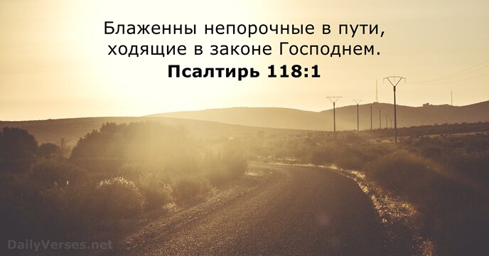 Блаженны непорочные в пути, ходящие в законе Господнем. Псалтирь 118:1