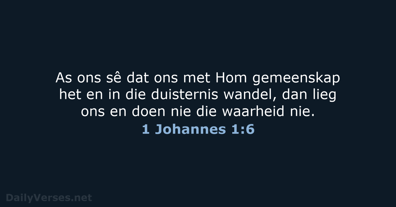 1 Johannes 1:6 - AFR53